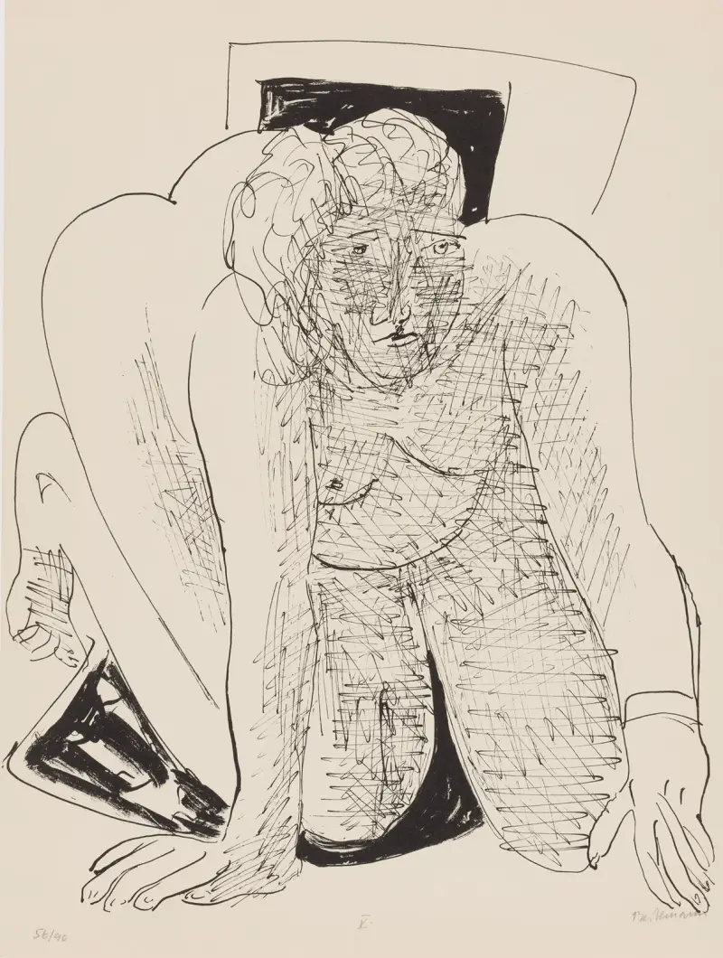 Pełzająca kobieta, 1946 – Nr. 1, Max Beckmann