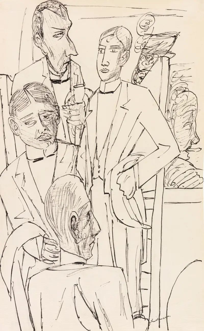 Die großen Kellner von Max Beckmann