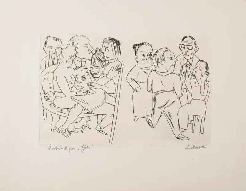 Ebbi; ilustrace k prvnímu a druhému jednání, Max Beckmann