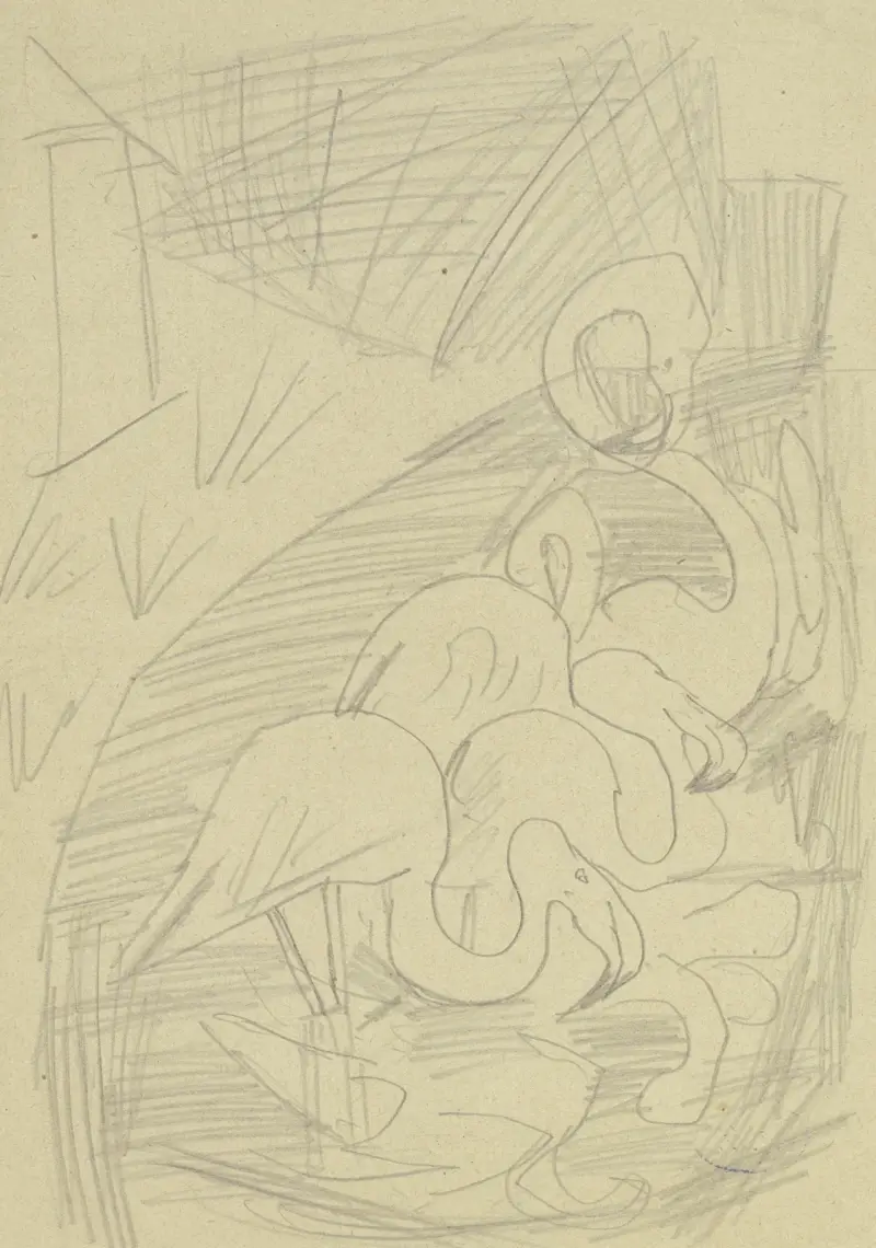 Flamingos av Max Beckmann