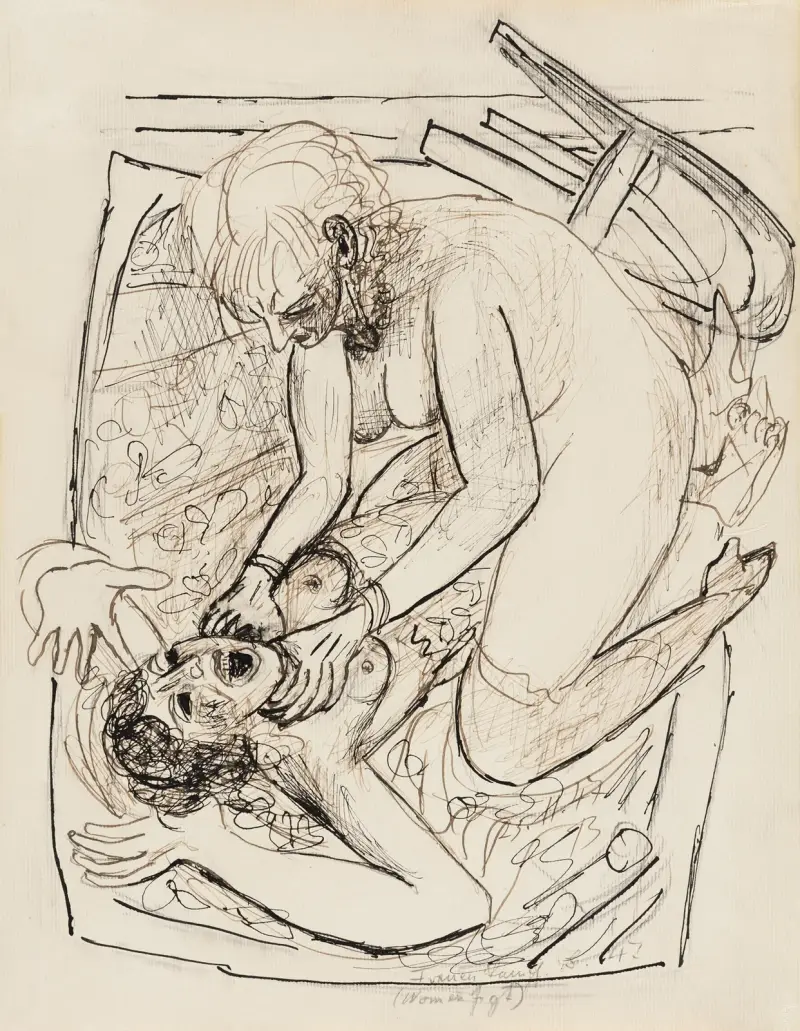 Frauenkampf av Max Beckmann