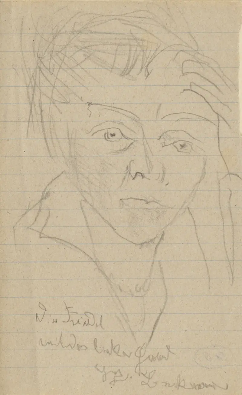 Fridel Battenberg (mit der linken Hand gezeichnet) av Max Beckmann
