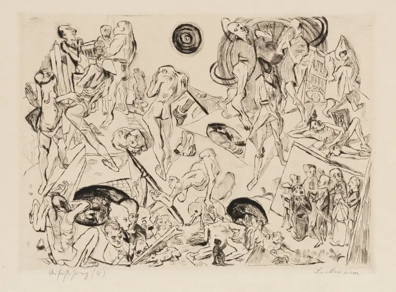 Gesichter Pl.15 av Max Beckmann
