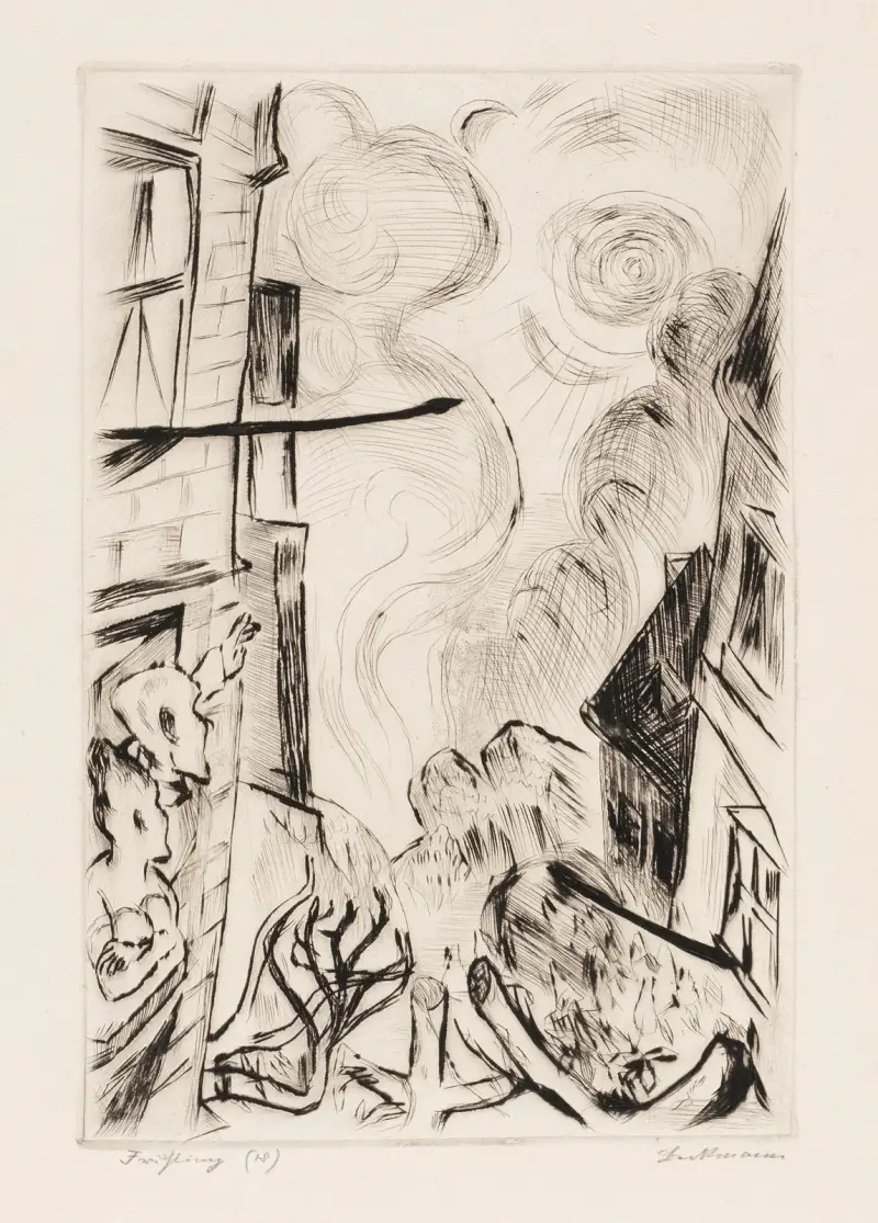 Gesichter Pl.17 av Max Beckmann