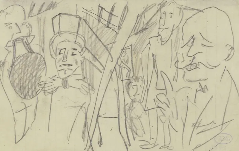 Group of Circus Artists av Max Beckmann