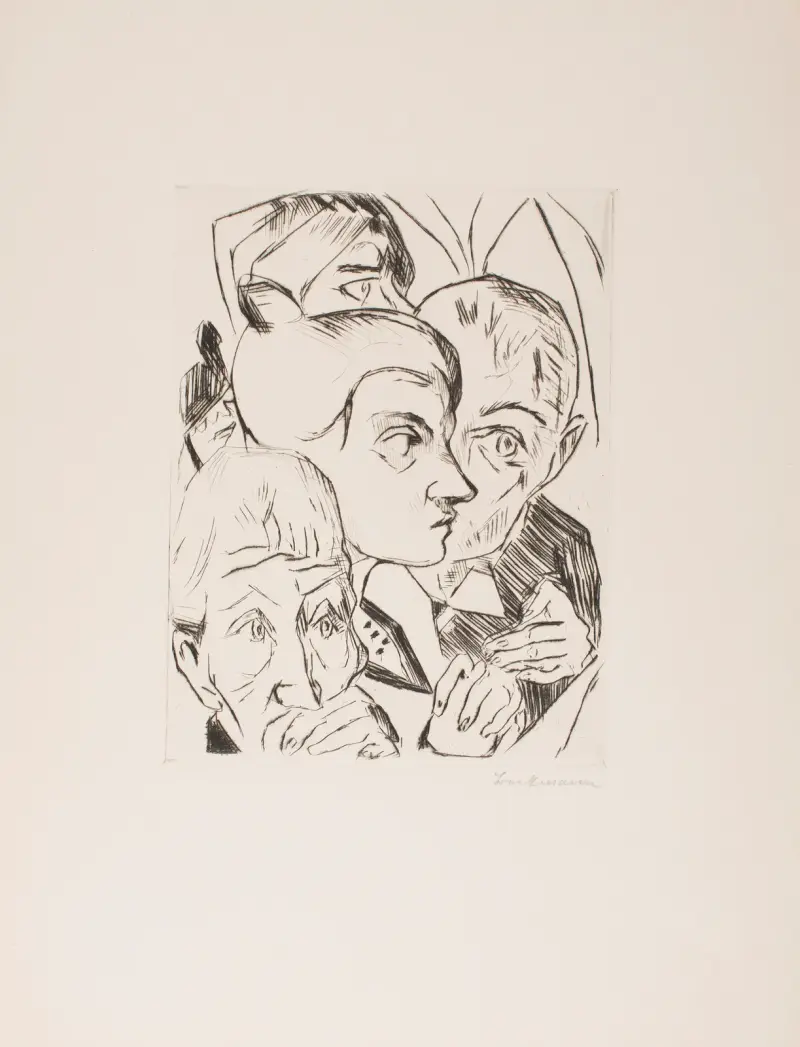Illustration till kapitel 4, ur portföljen ”Hertiginnan” av Max Beckmann