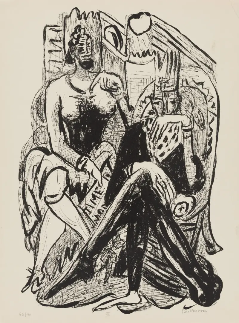 King and Demagogue av Max Beckmann