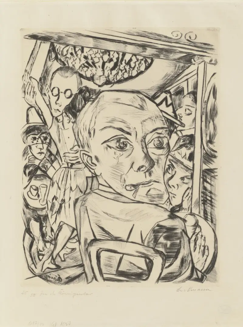 Königin Bar (Self-Portrait) av Max Beckmann