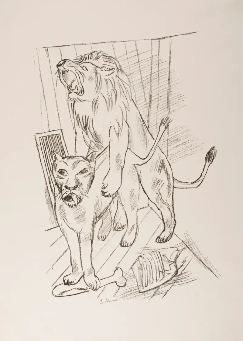 Lion Couple av Max Beckmann