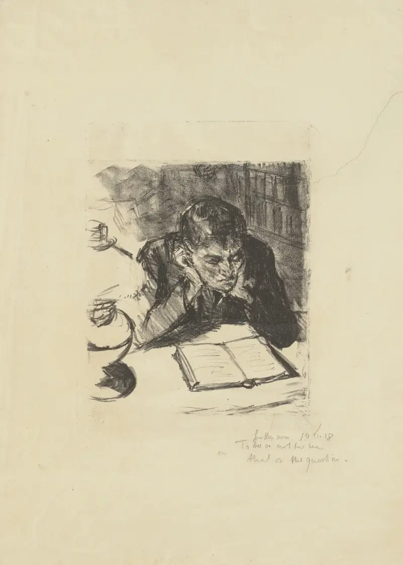 Czytający mężczyzna II (Autoportret), Max Beckmann