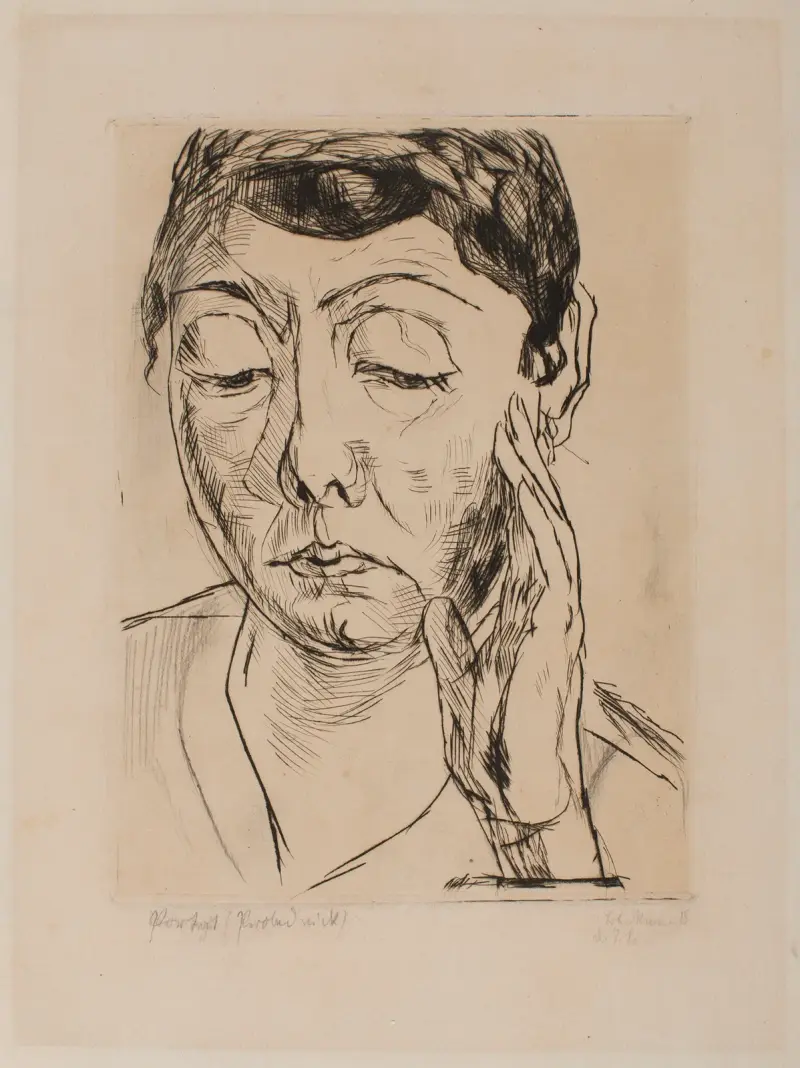Modell, 1918 von Max Beckmann