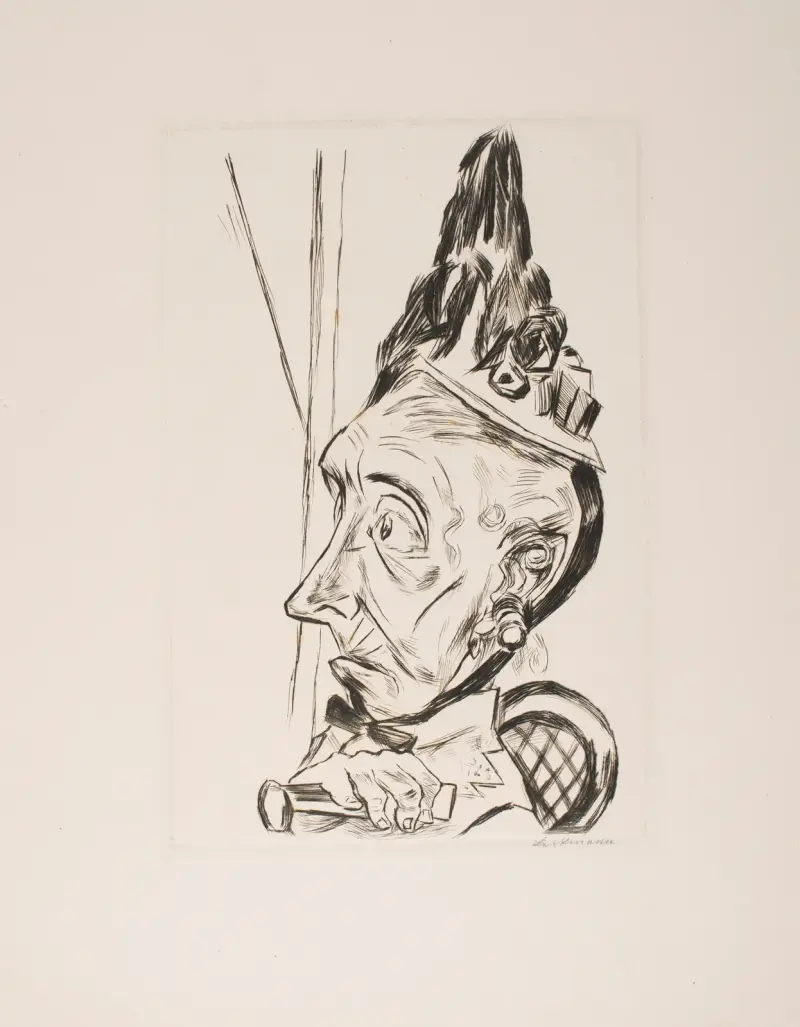 Old Woman with Bonnet av Max Beckmann