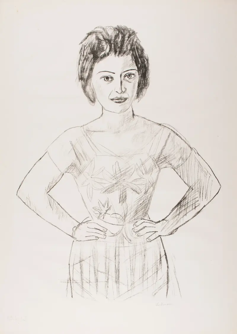 Porträtt av en rumän I av Max Beckmann