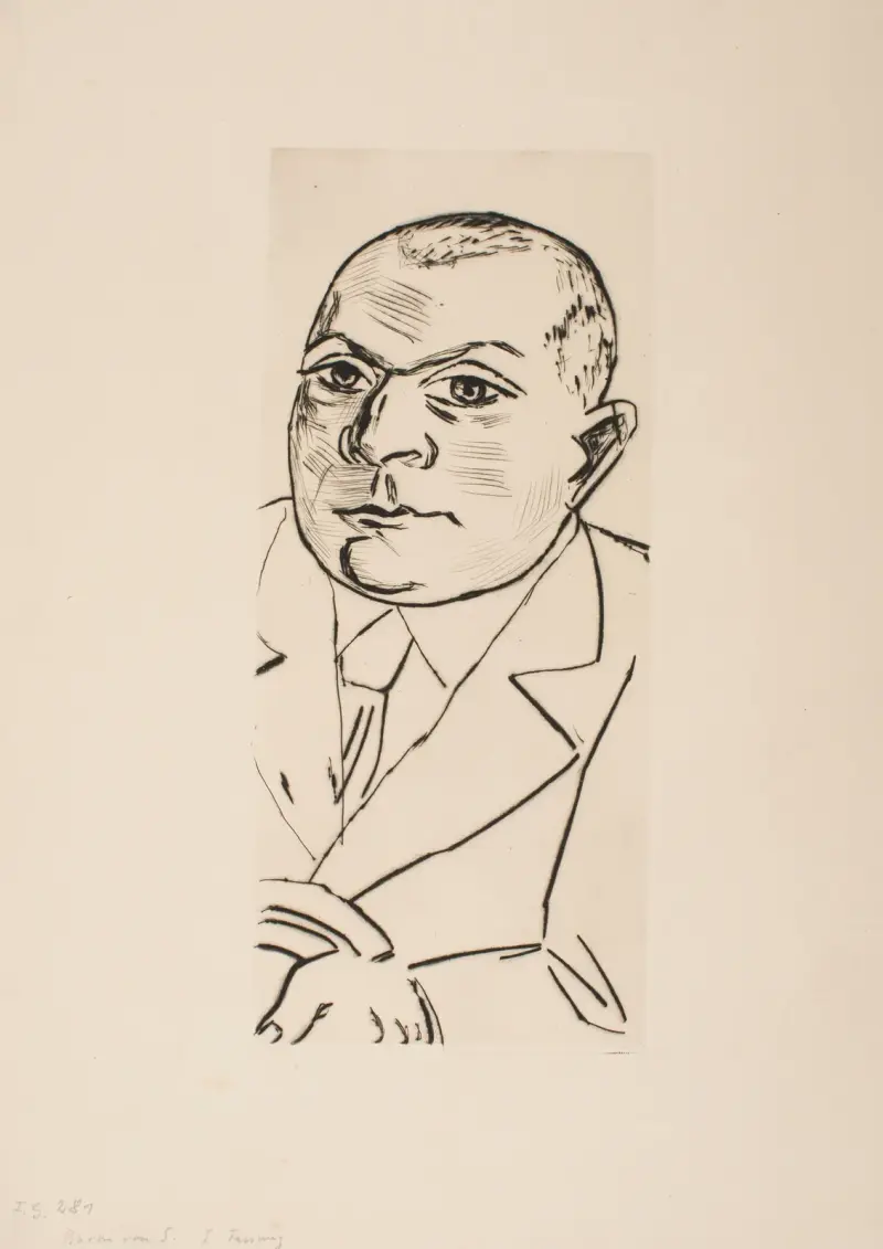 Bildnis Baron Simolin I (kleine Version) von Max Beckmann