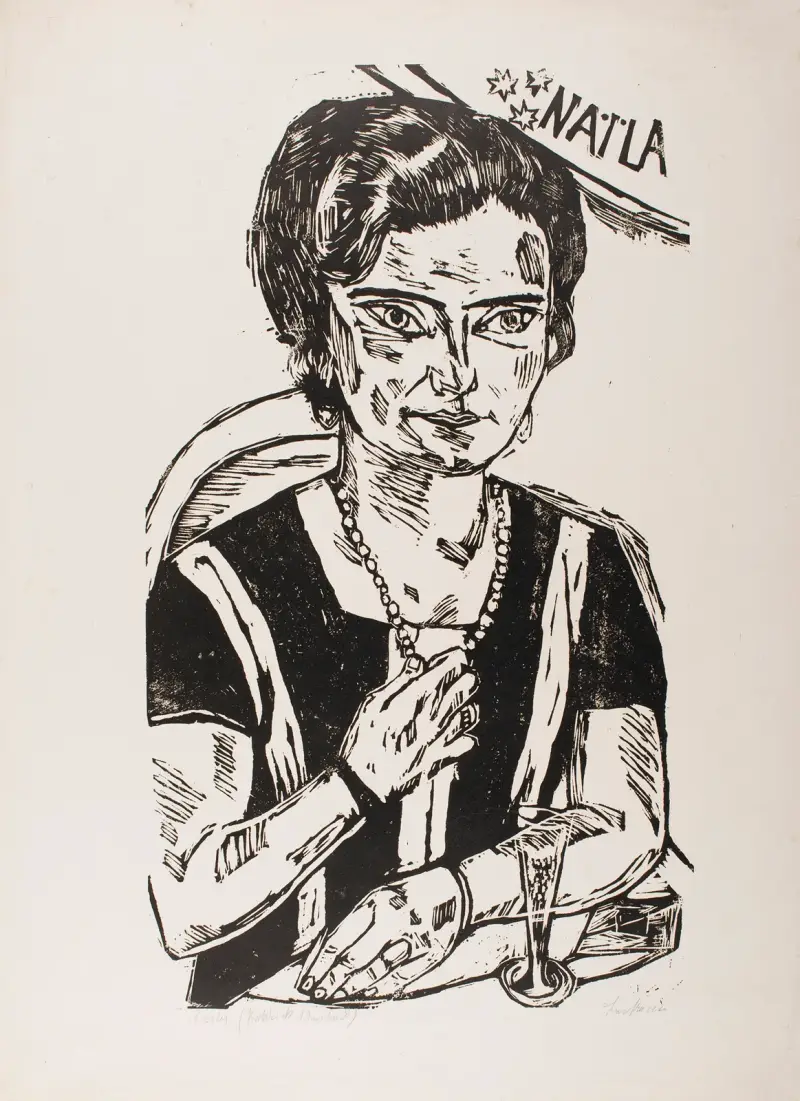 Porträtt av fru H. M. (Naila), 1923 – nr 2 av Max Beckmann