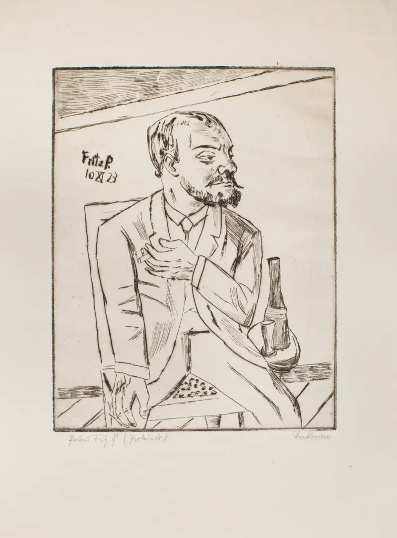 Porträtt av Fritz P. av Max Beckmann