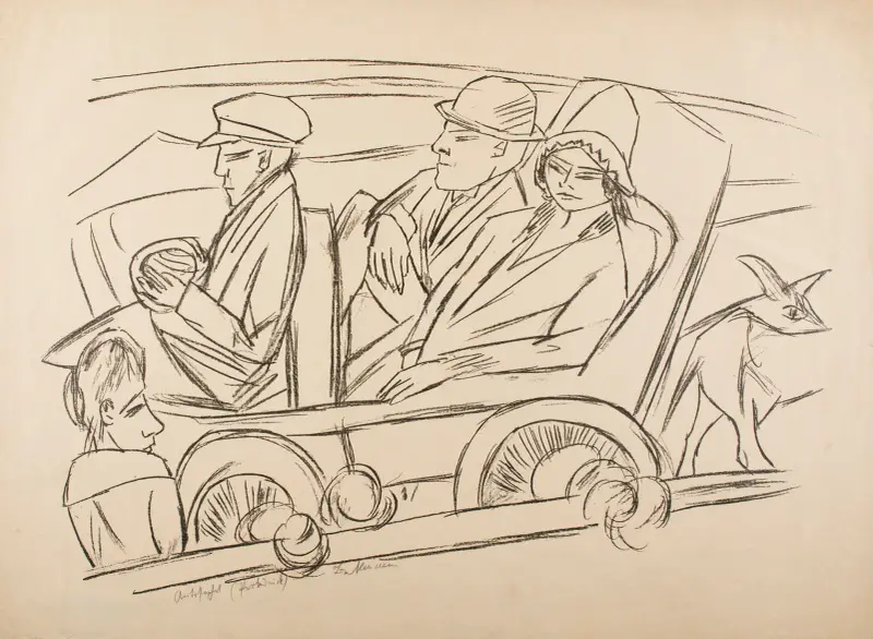 Autoportret w samochodzie, Max Beckmann