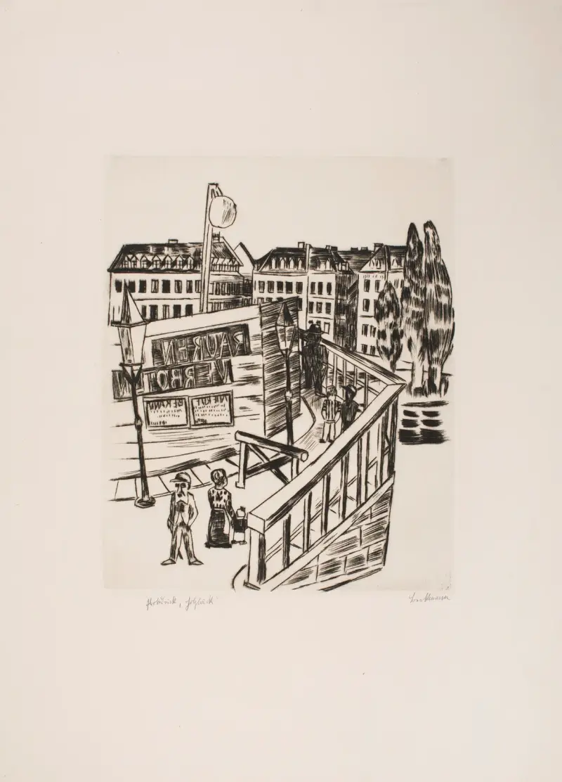 Wooden Bridge, 1922 – nr 2 av Max Beckmann