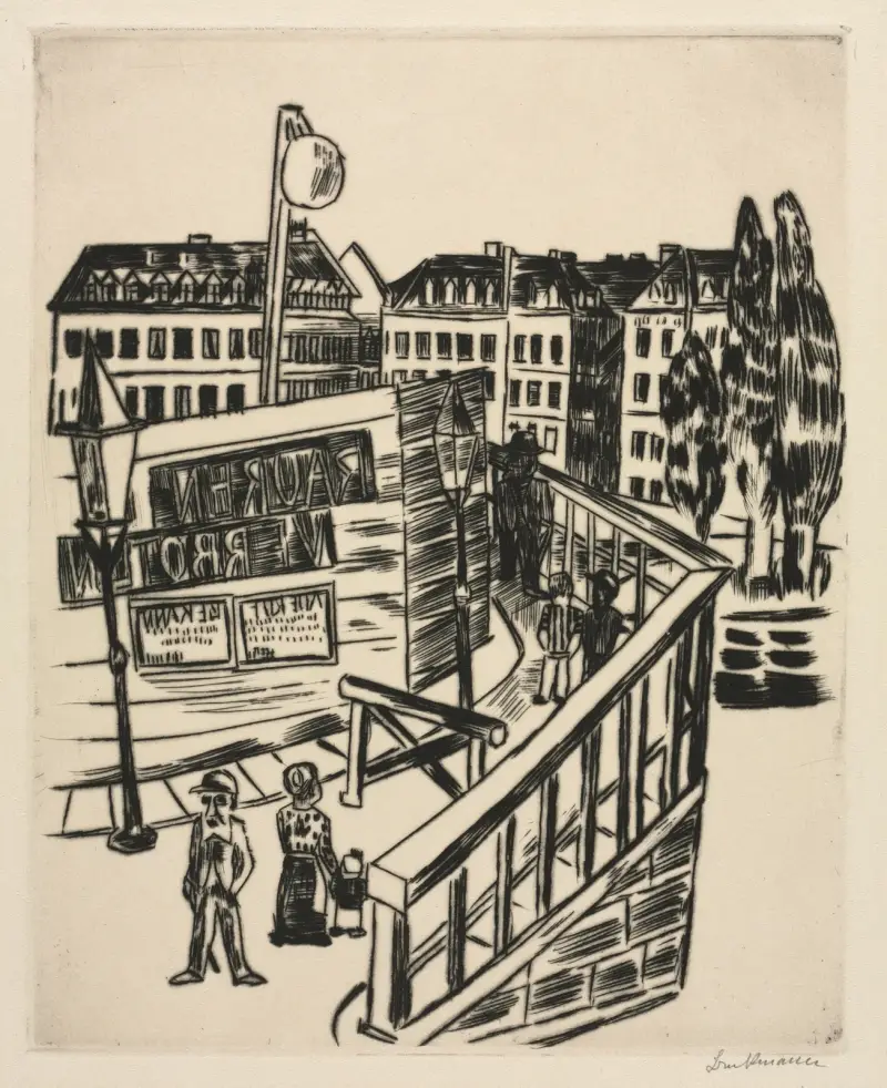 Drewniany most, 1922 – nr 1, Max Beckmann