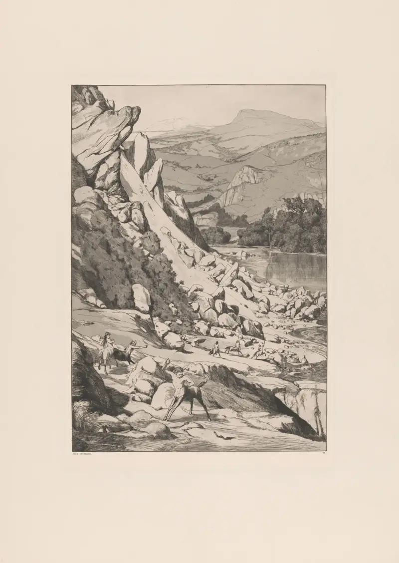 Bergsturz (Landslide) av Max Klinger