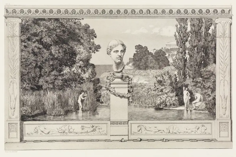 Evocation (Titelblatt ; Erweiterungsblatt) (Rettungen Ovidischer Opfer, Opus II, Blatt 1a) av Max Klinger