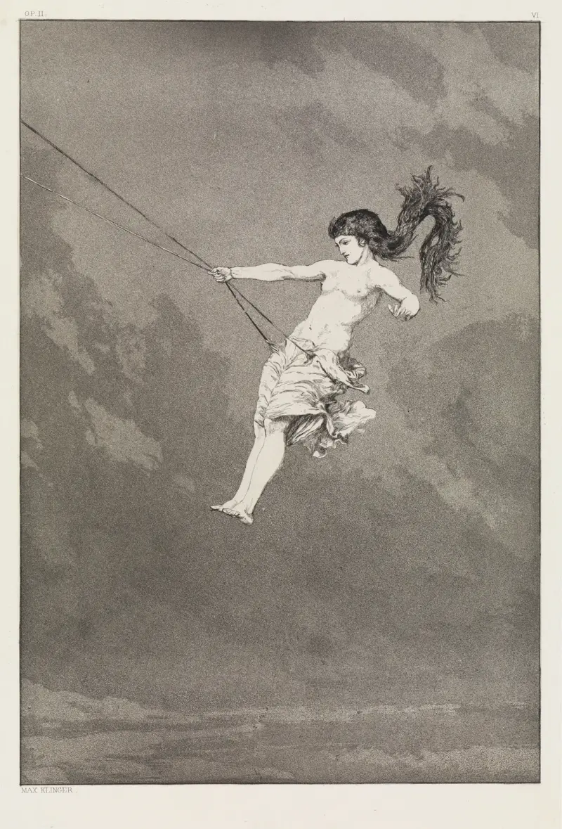 Intermezzo (Erstes Intermezzo) (Rettungen Ovidischer Opfer, Opus II, Blatt 6), 1879 – nr 1 av Max Klinger