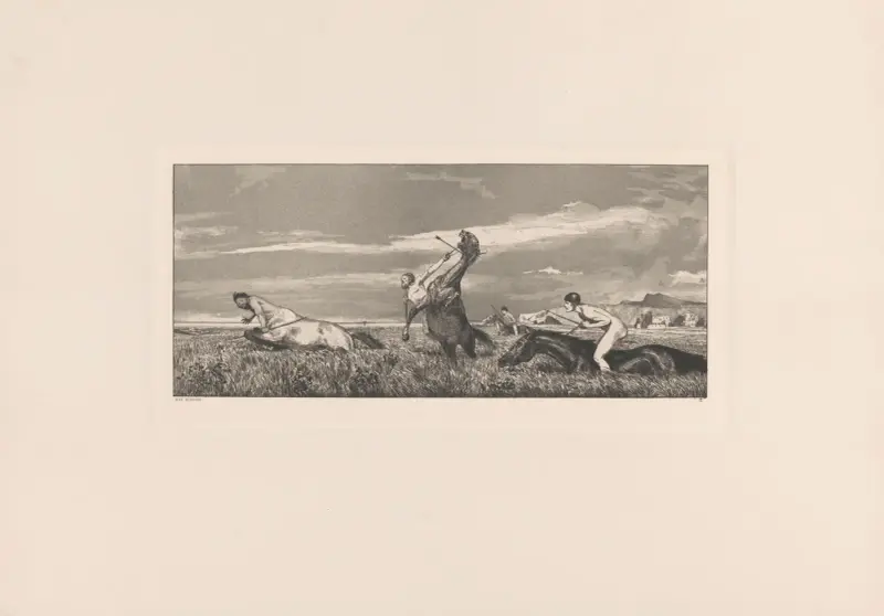 Verfolgter Centaur av Max Klinger