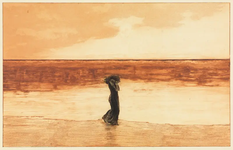 Verlassen (Ein Leben, Opus VIII, Blatt 5) av Max Klinger