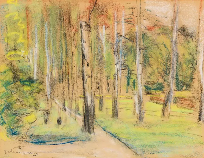 Björkallén i Wannsee mot nordväst av Max Liebermann