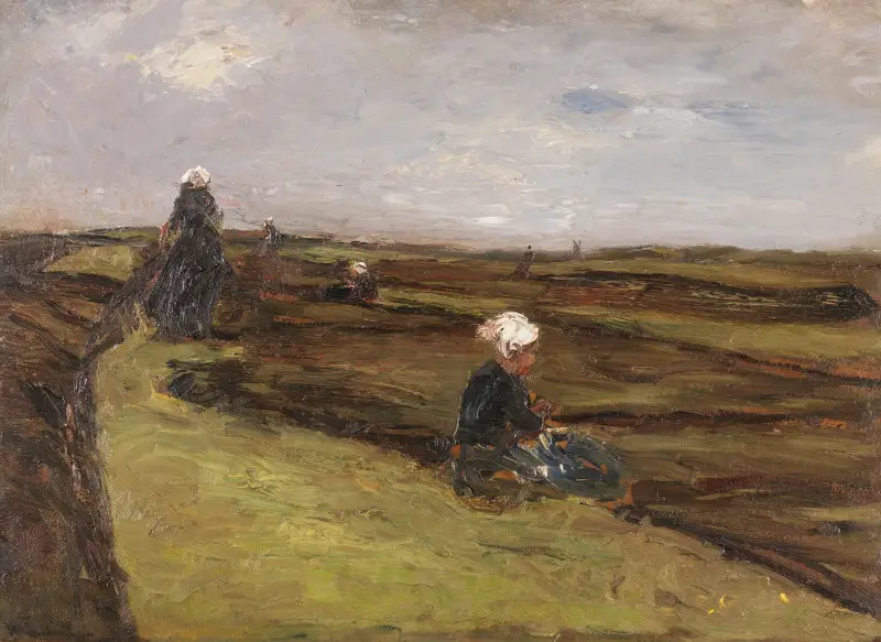 Die Netzflickerinnen av Max Liebermann