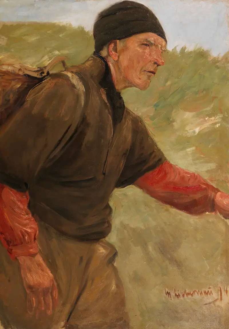 Schreitender Bauer av Max Liebermann
