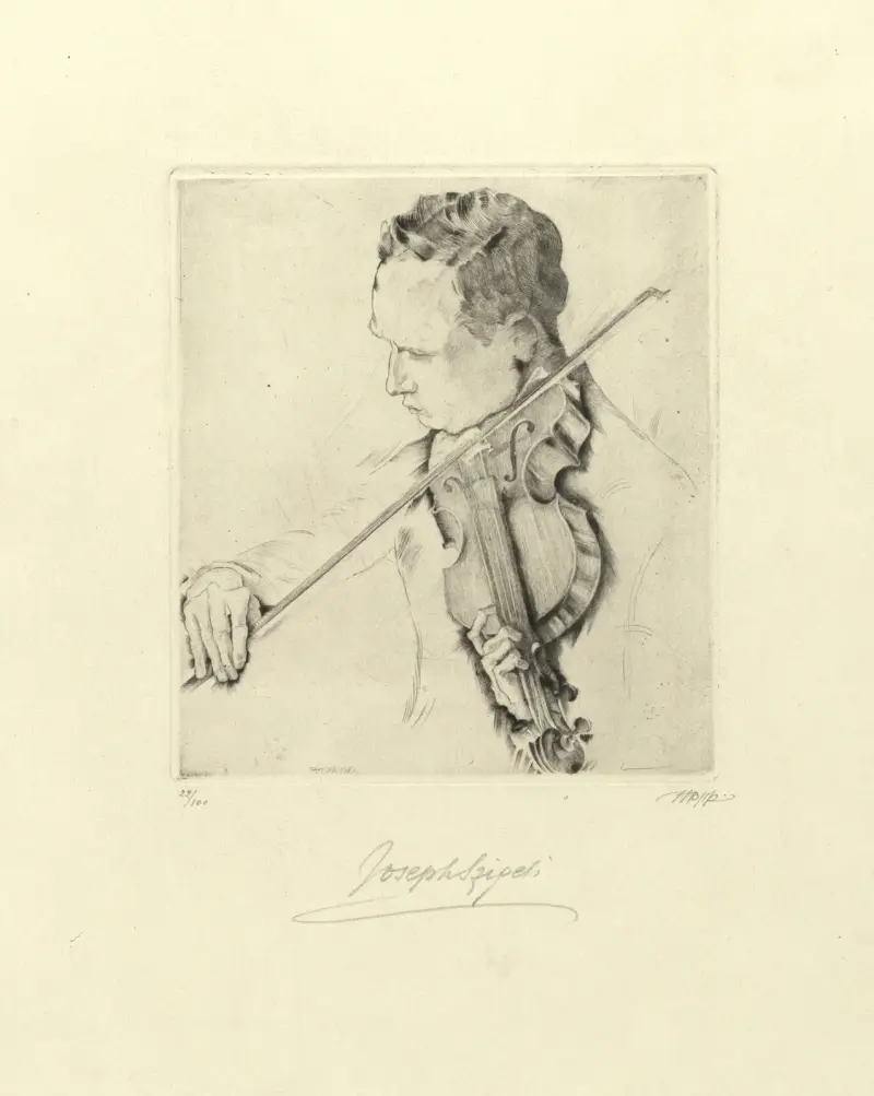 Porträtt av Josef Szigeti, violinvirtuos av Max Oppenheimer