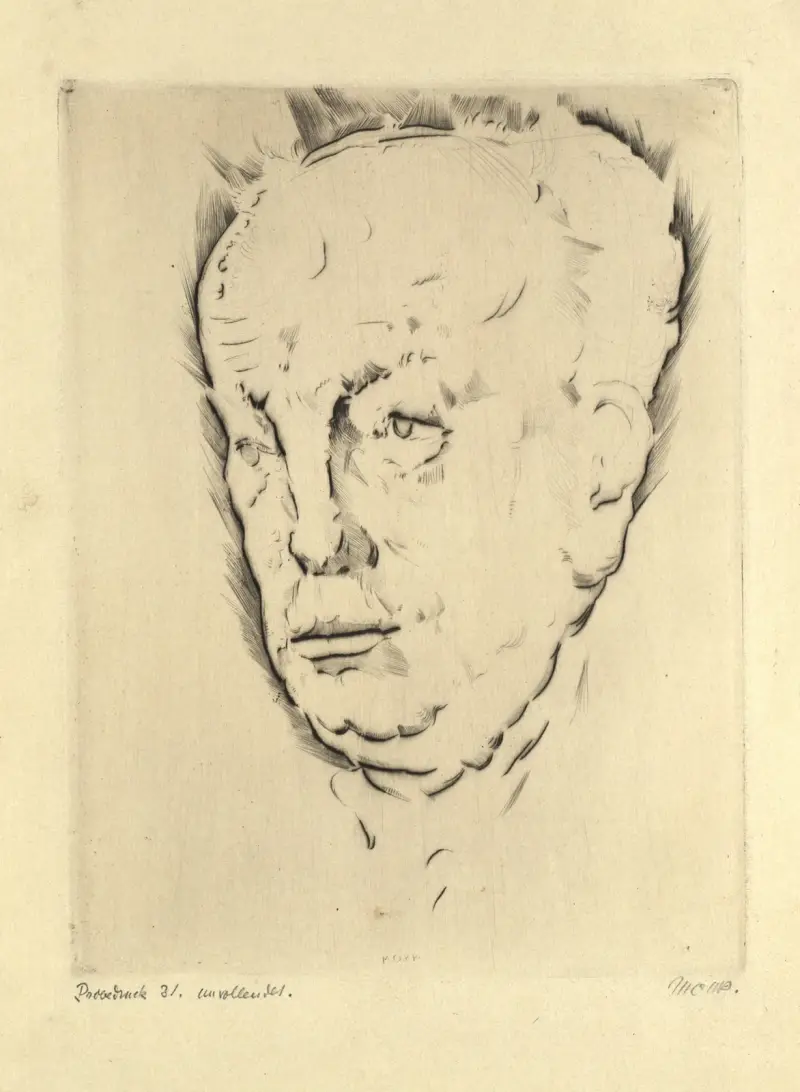 Porträt Richard Strauss av Max Oppenheimer