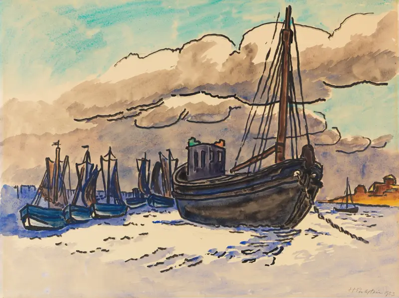 Rising tide av Hermann Max Pechstein