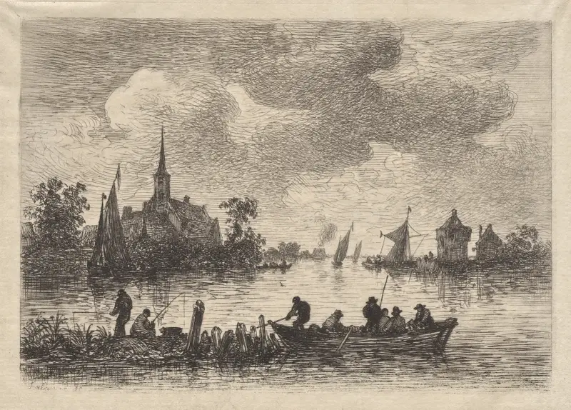Banks of the Meuse (Bords de la Meuse) av Maxime Lalanne