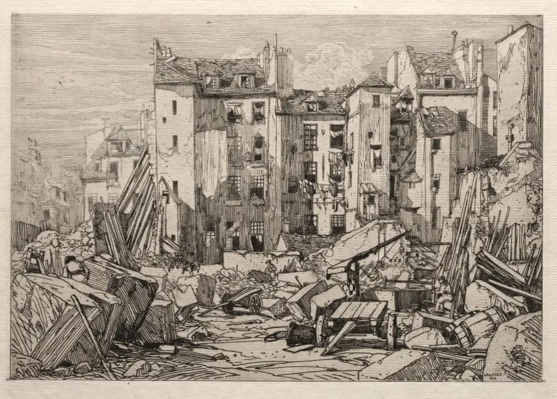 Demolition of Old Houses in Paris av Maxime Lalanne