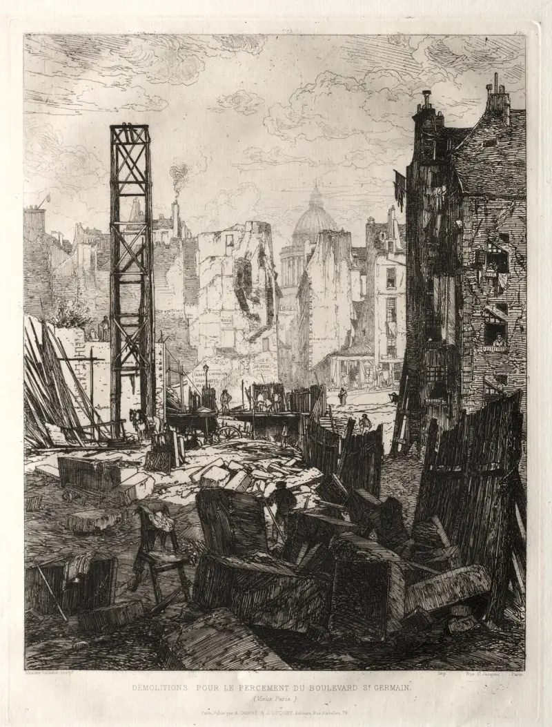 Demolitions pour la Perement du Boulevard St. Germain av Maxime Lalanne