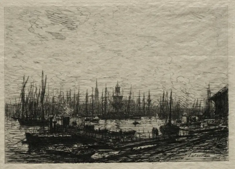 In the Bordeaux Harbor av Maxime Lalanne