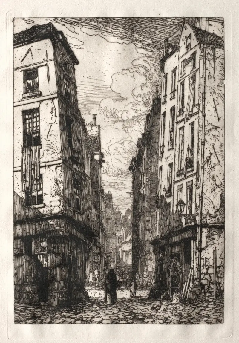 Rue des Marmousets (Alt-Paris) von Maxime Lalanne