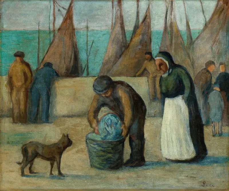 Die Rückkehr der Fischer von Maximilien Luce
