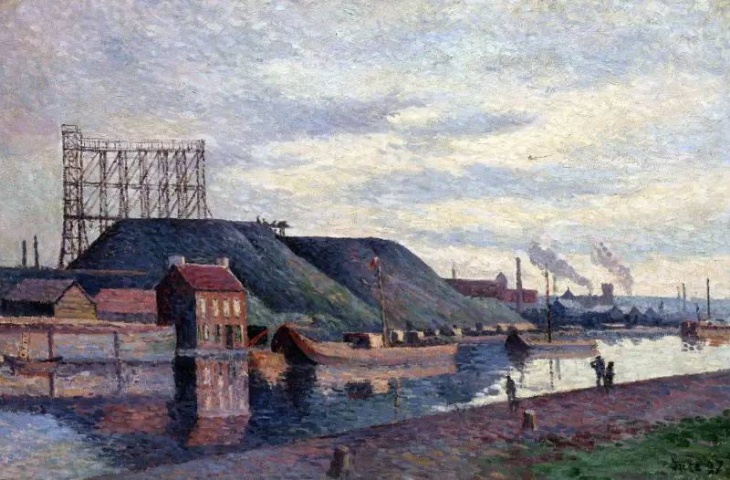 Les terrils de Sacré Madame av Maximilien Luce