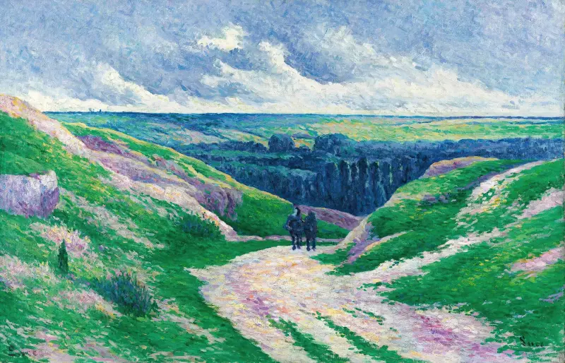 Paysage Près De Moulineux Sur Oise av Maximilien Luce