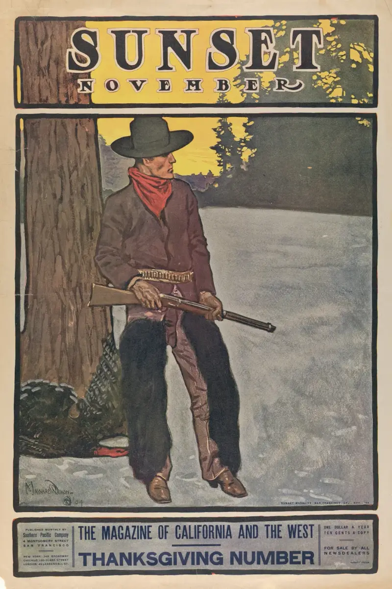 Sunset Magazine, Thanksgiving-nummer, november av Maynard Dixon