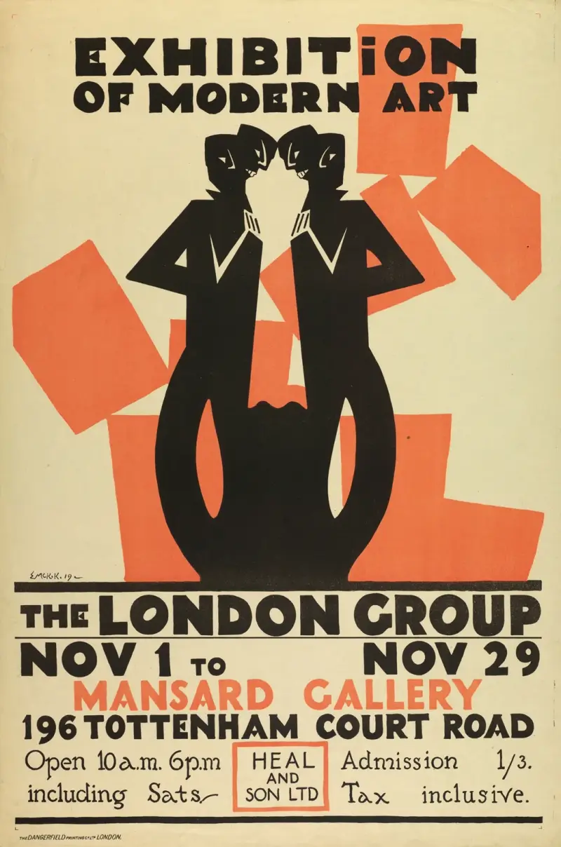 Utställning av modern konst – The London Group av Edward McKnight Kauffer