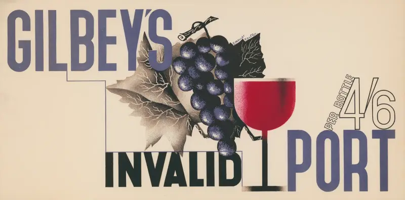 Gilbey's invalid port, 1930, Edward McKnight Kauffer