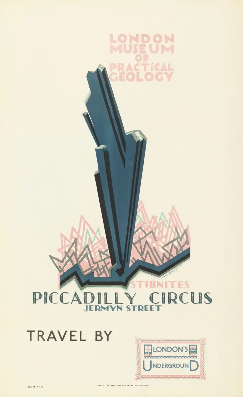 Museum of Practical Geology, för Londons tunnelbana av Edward McKnight Kauffer
