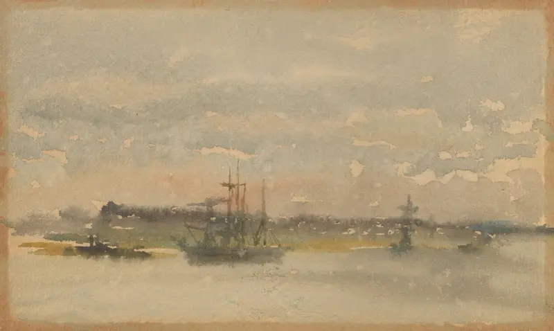 Erith–Evening av James Abbott McNeill Whistler