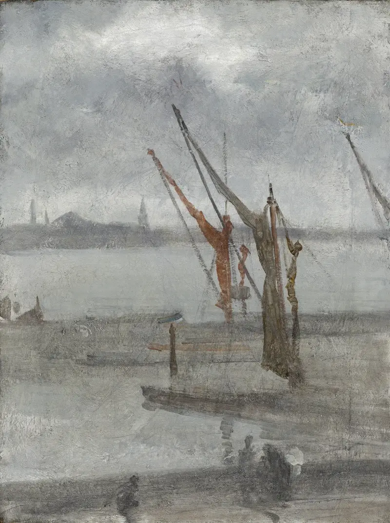 Grau und Silber – Chelsea Wharf von James Abbott McNeill Whistler