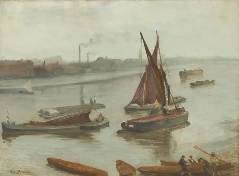 Grau und Silber – Old Battersea Reach von James Abbott McNeill Whistler