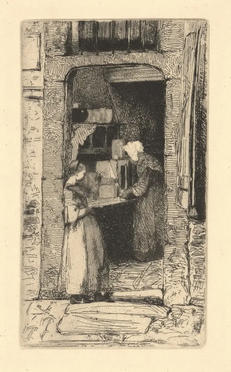 Senapsförsäljerskan, 1858 – nr 2 av James Abbott McNeill Whistler